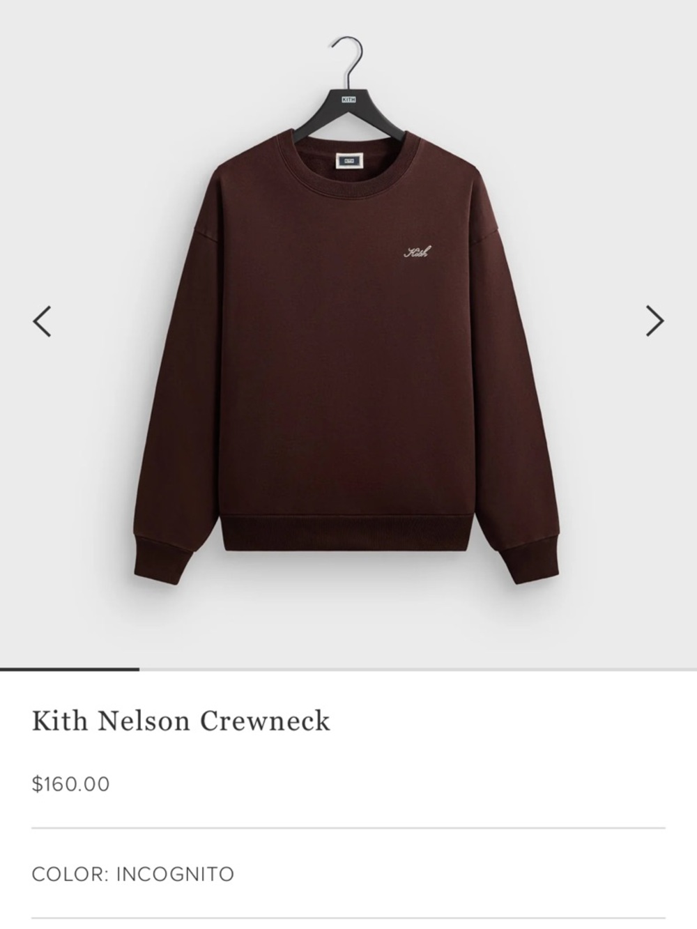 Kith Nelson Crewneck Sweatshirt - Incognito Brown